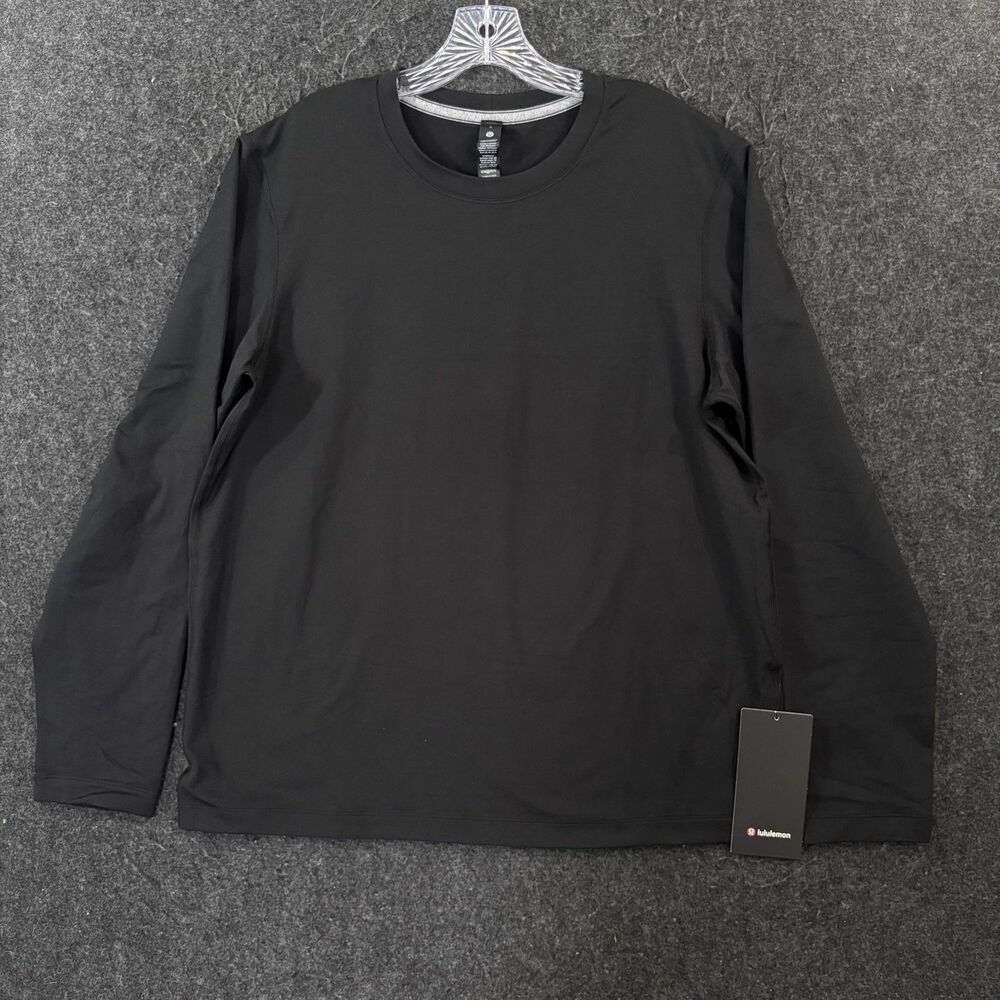 Lululemon Soft Jersey Shirt Men's Large Black Stretch Quick Dry